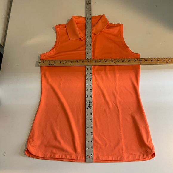 Nike Golf Shirt Womens M Medium Tangerine Tour Performance Dri Fit Collared Polo - Picture 6 of 12